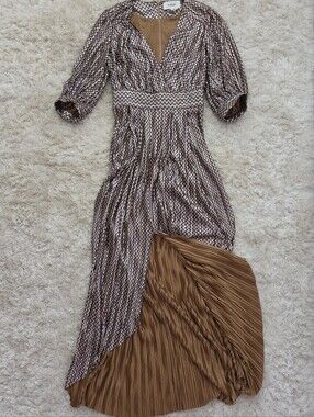 Gold And Purple Metallic Dress